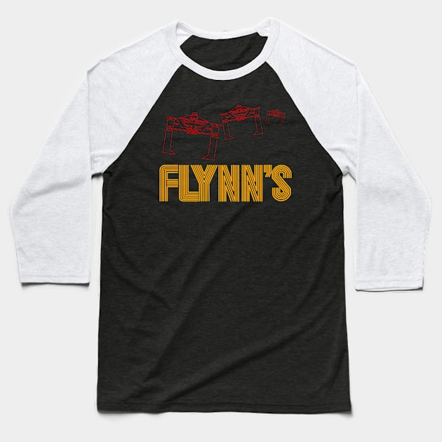 Flynns Arcade Space Paranoids Baseball T-Shirt by Meta Cortex